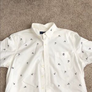 Men’s White Polo short sleeve Anchor shirt